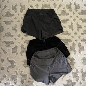 ATHLETA 3 pairs of running shorts
